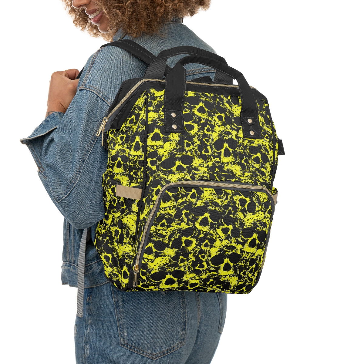 Yellow Skull Gang Multifunctional Backpack