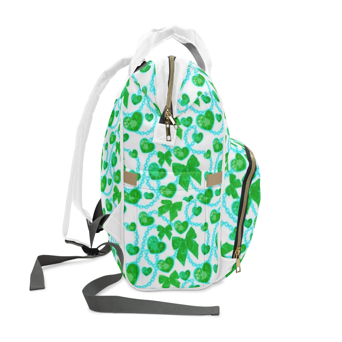 Green Hearts & Bowes Multifunctional Backpack