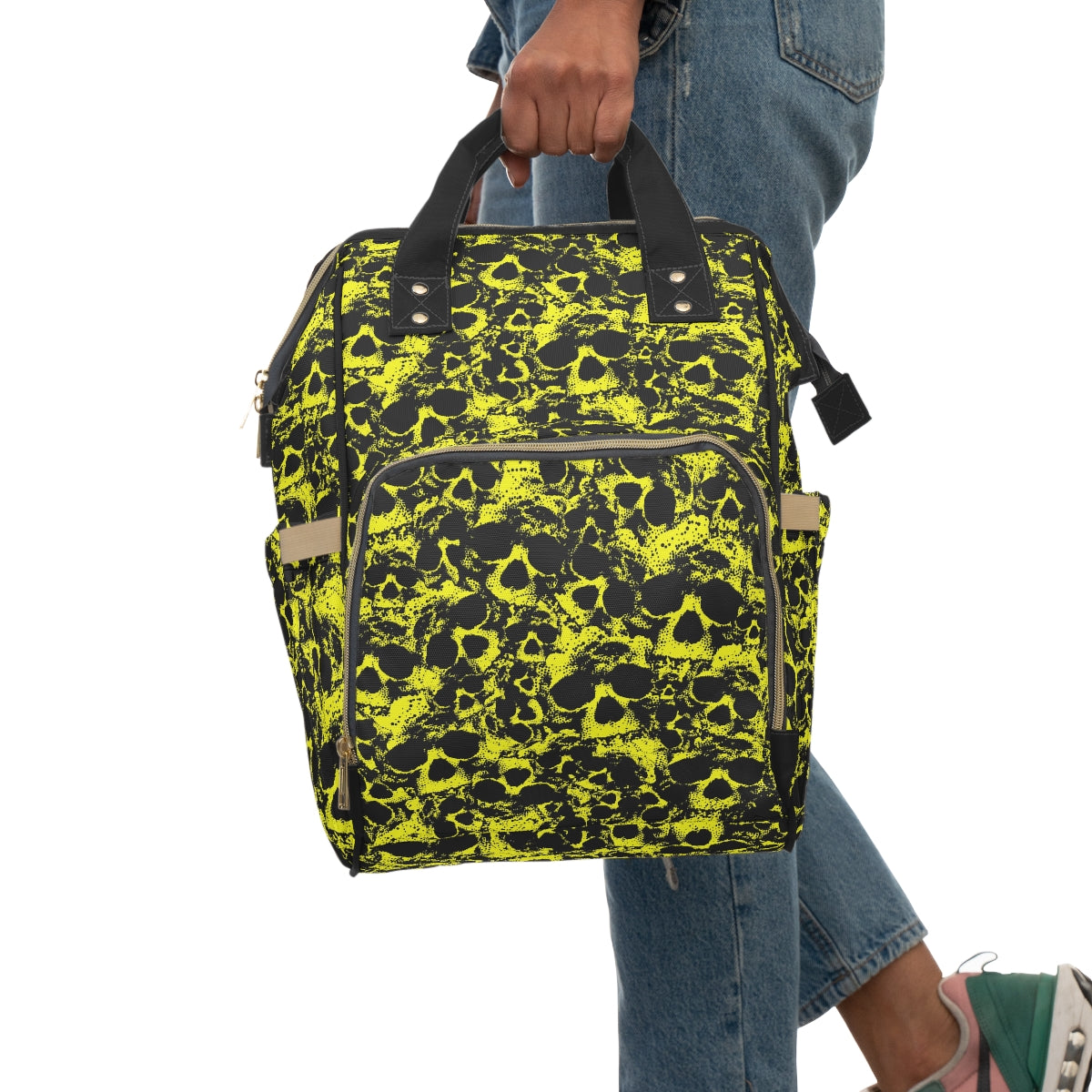 Yellow Skull Gang Multifunctional Backpack