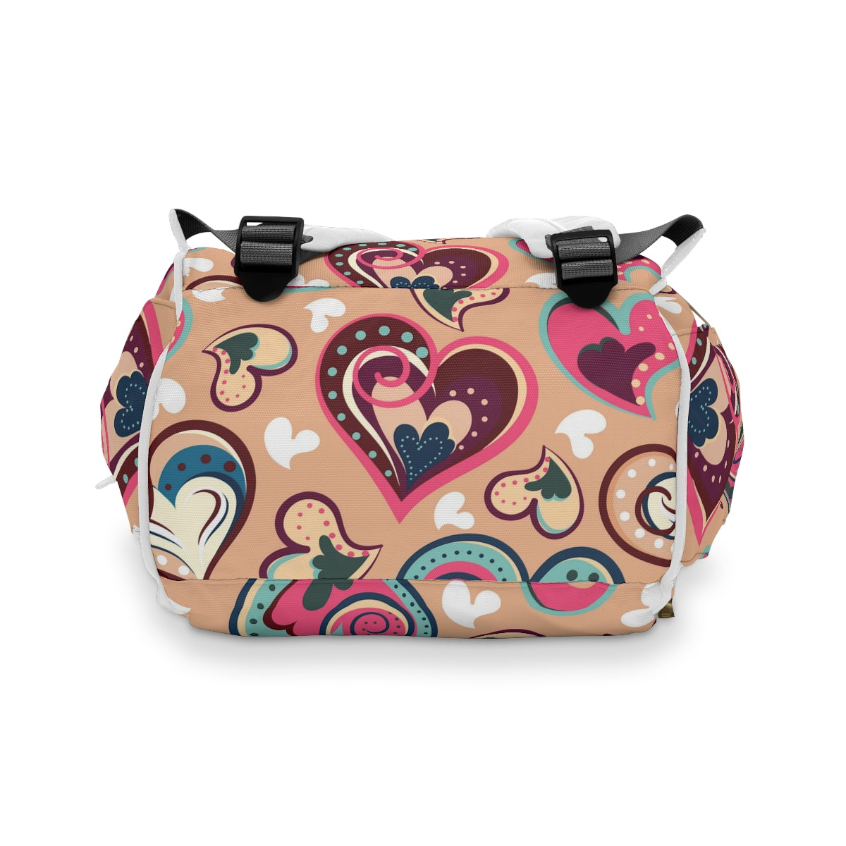 Colorful Doodle Hearts Multifunctional Backpack