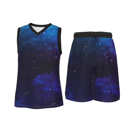 Men's Galaxy V Neck Basketball Suit