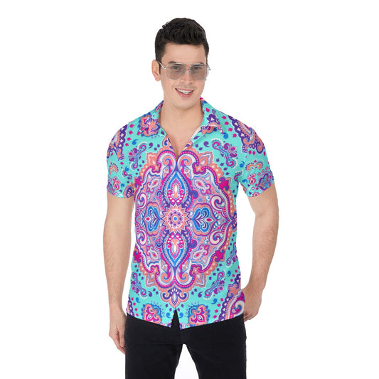 Bohemian Indian Style Men's Button Up