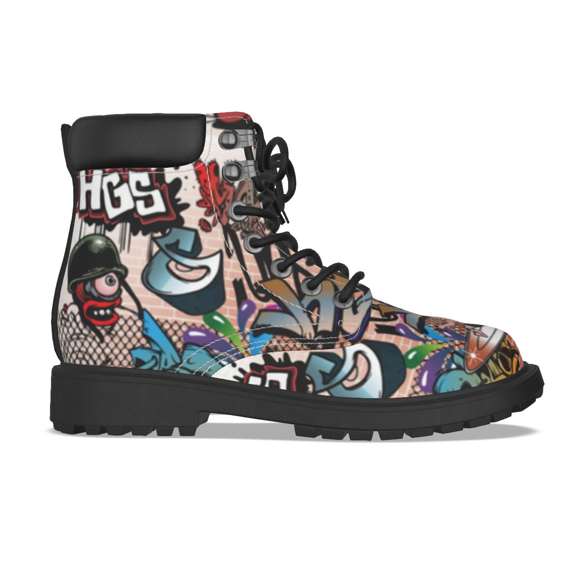 Graffiti Style Men's Short Boots