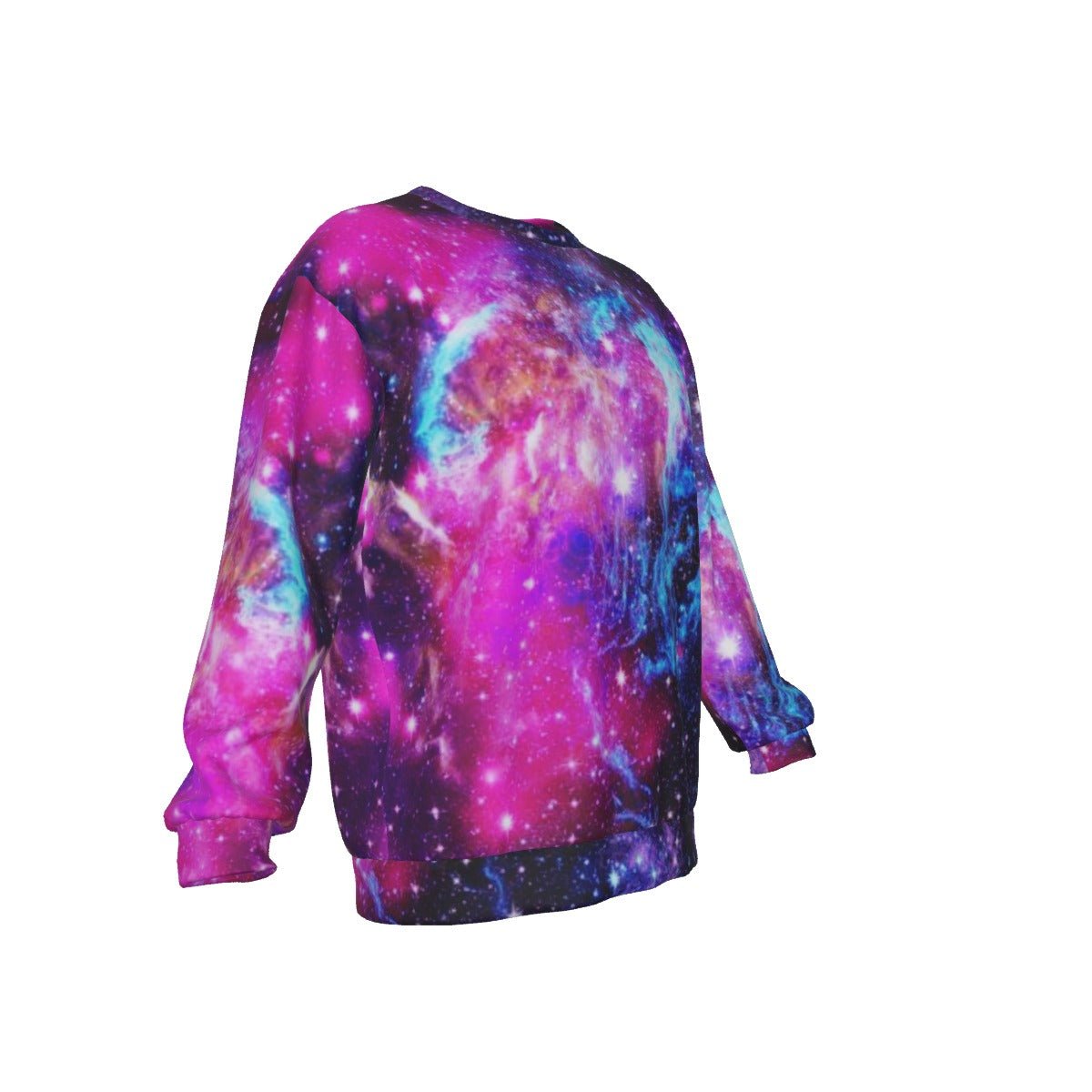 Men's Galaxy Drop Shoulder Round Neck Long-Sleeved Sweatshirt