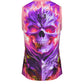 Men's Flaming Skull V Neck Basketball Top