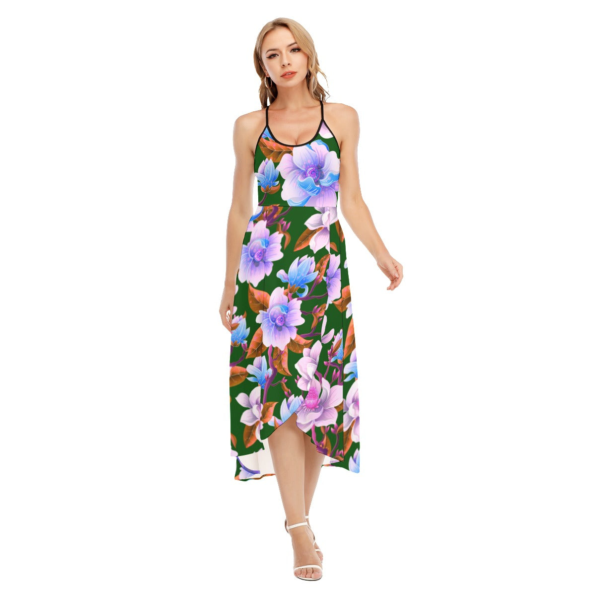 Women's Magnolia Flowers Cami Vest Top Dress