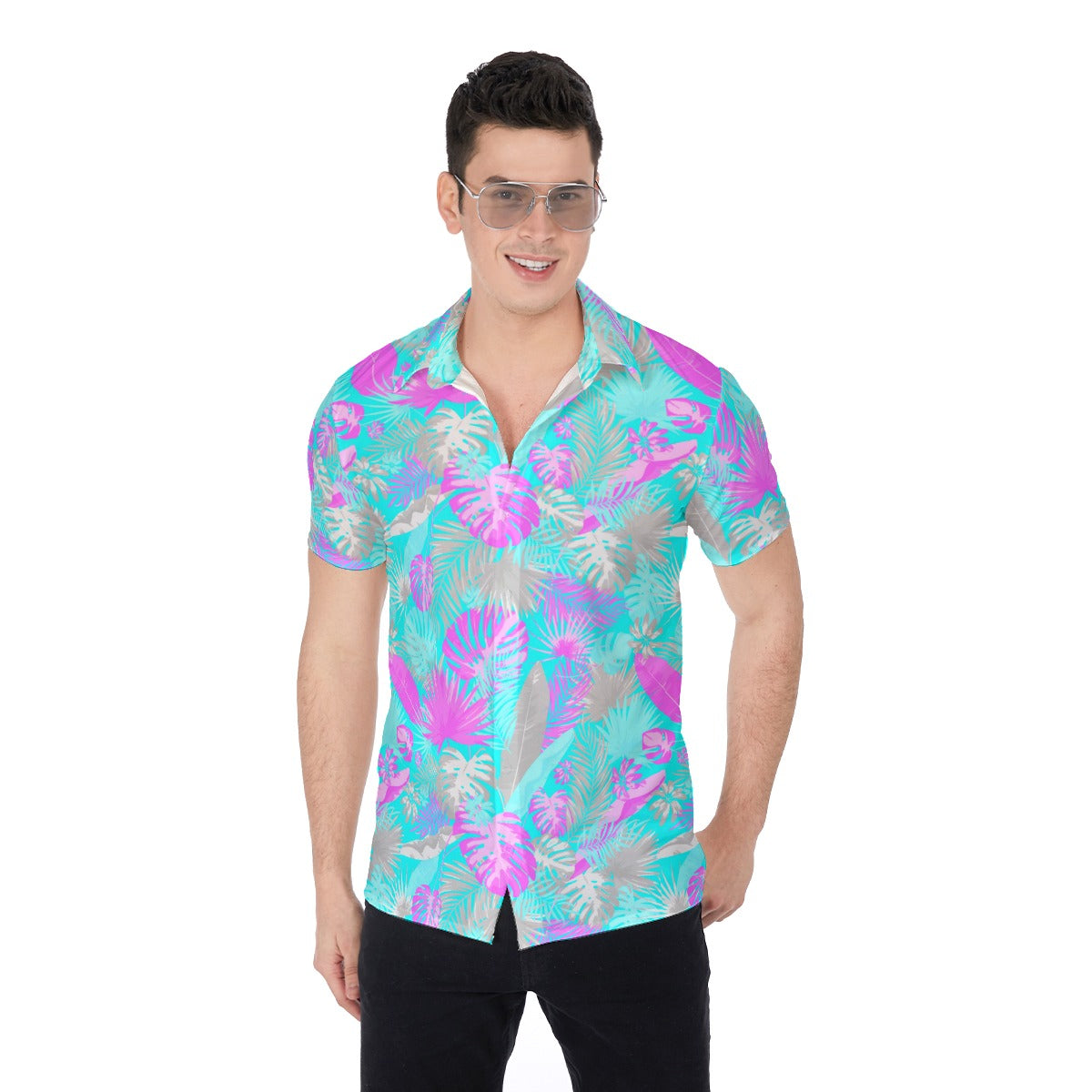 Tropical Summer Men's Button Up Shirt