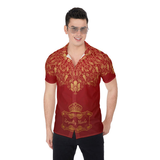 Royalty Made Red Men's Button Up