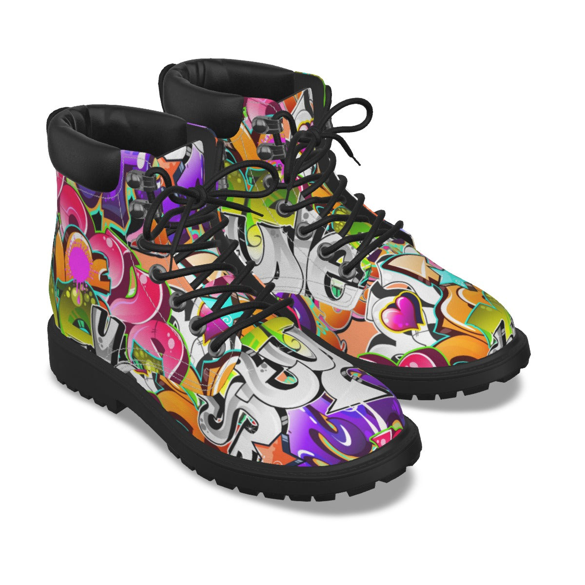 Graffiti Style Women's Short Boots