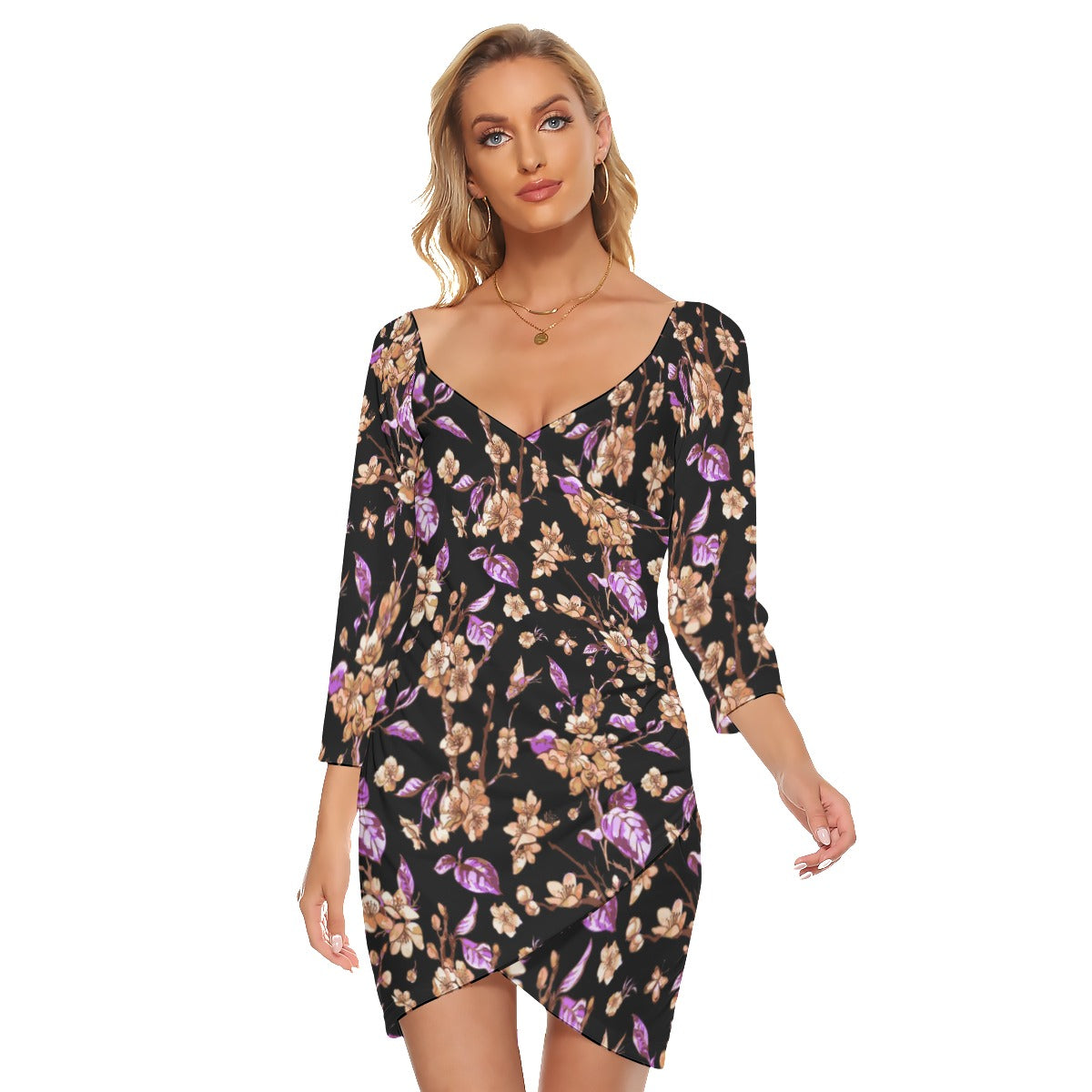 Spring Time Women's Off-shoulder Long Sleeve Dress