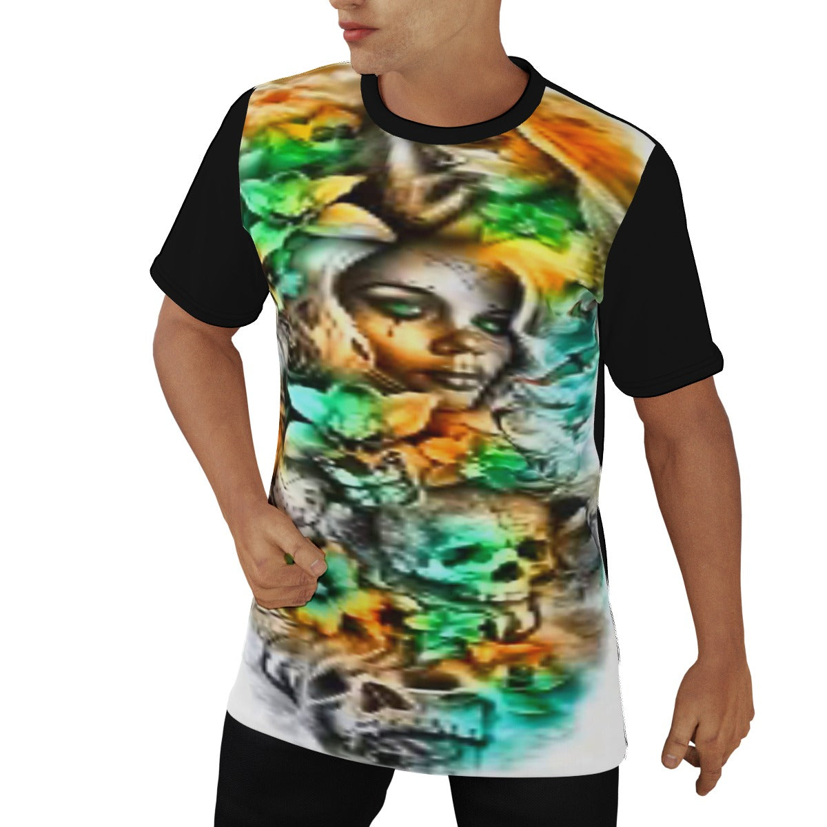 Men's Tattoo Style O-Neck T-Shirt