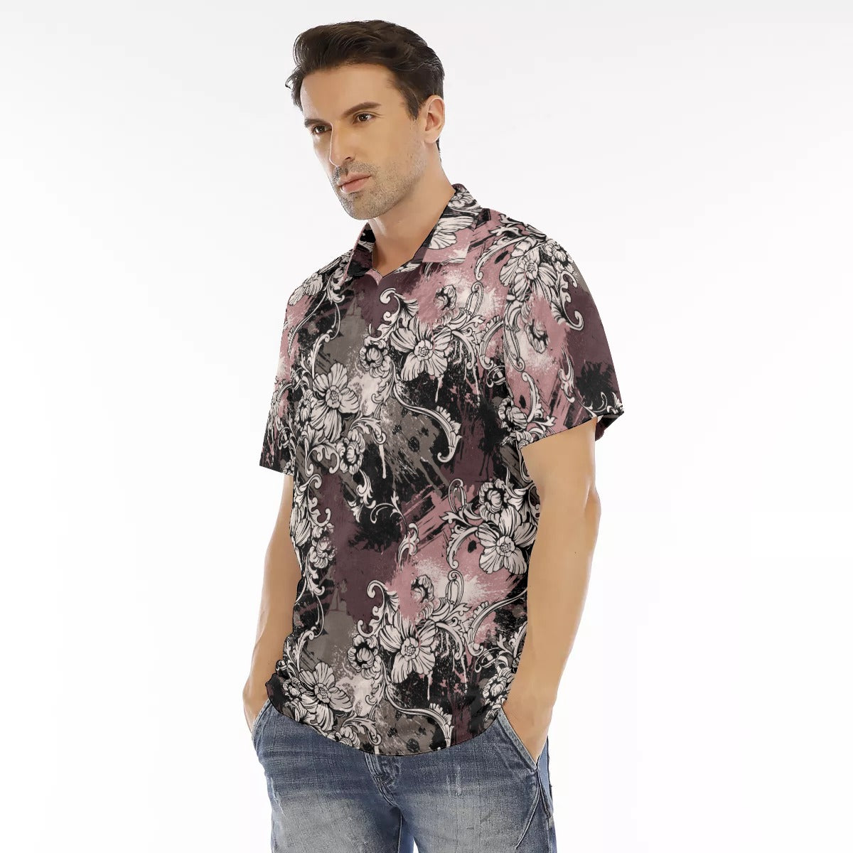 Cris'sai's Pretty Little Flowers Men's Polo Shirt