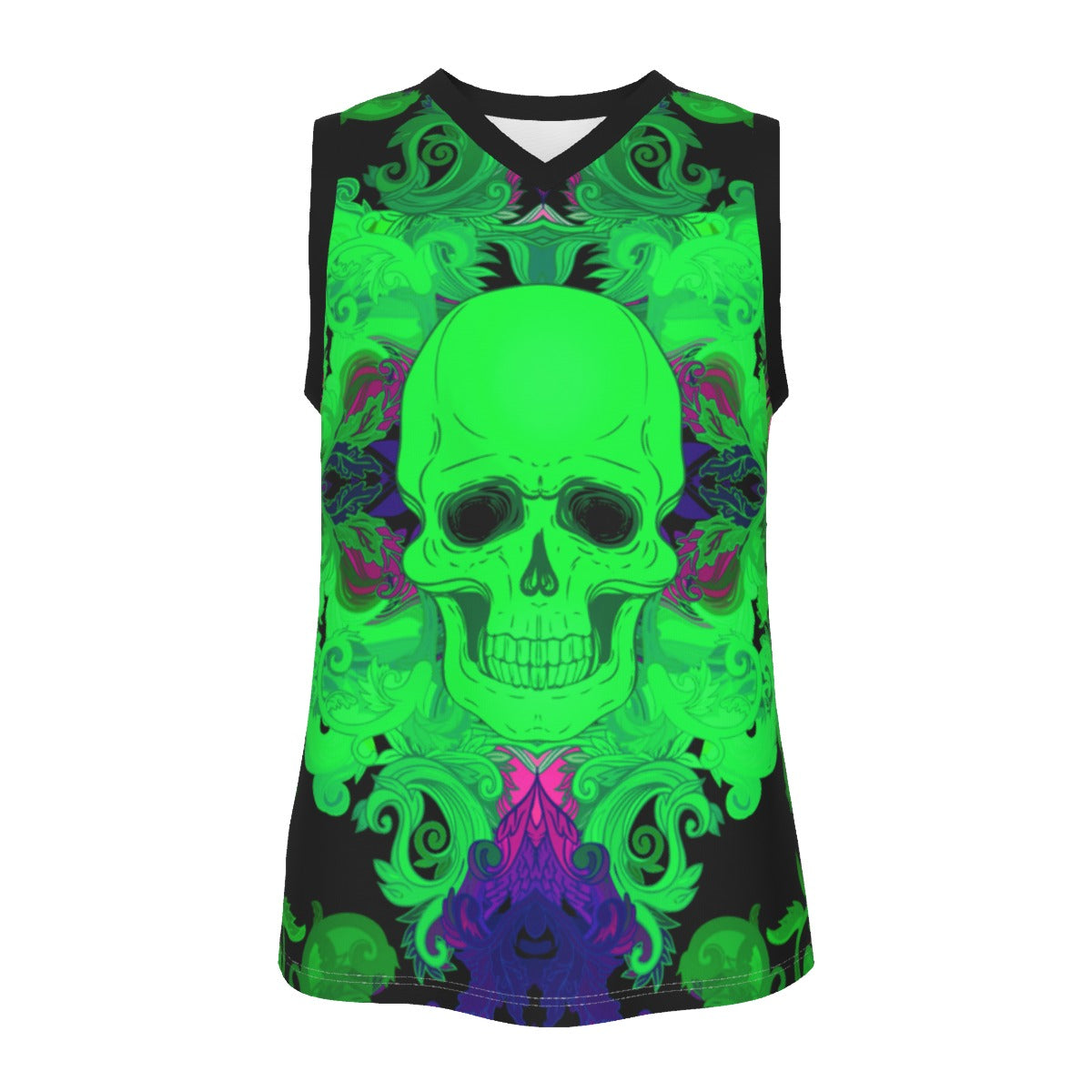 Skull Gang Men's V Neck Basketball Top