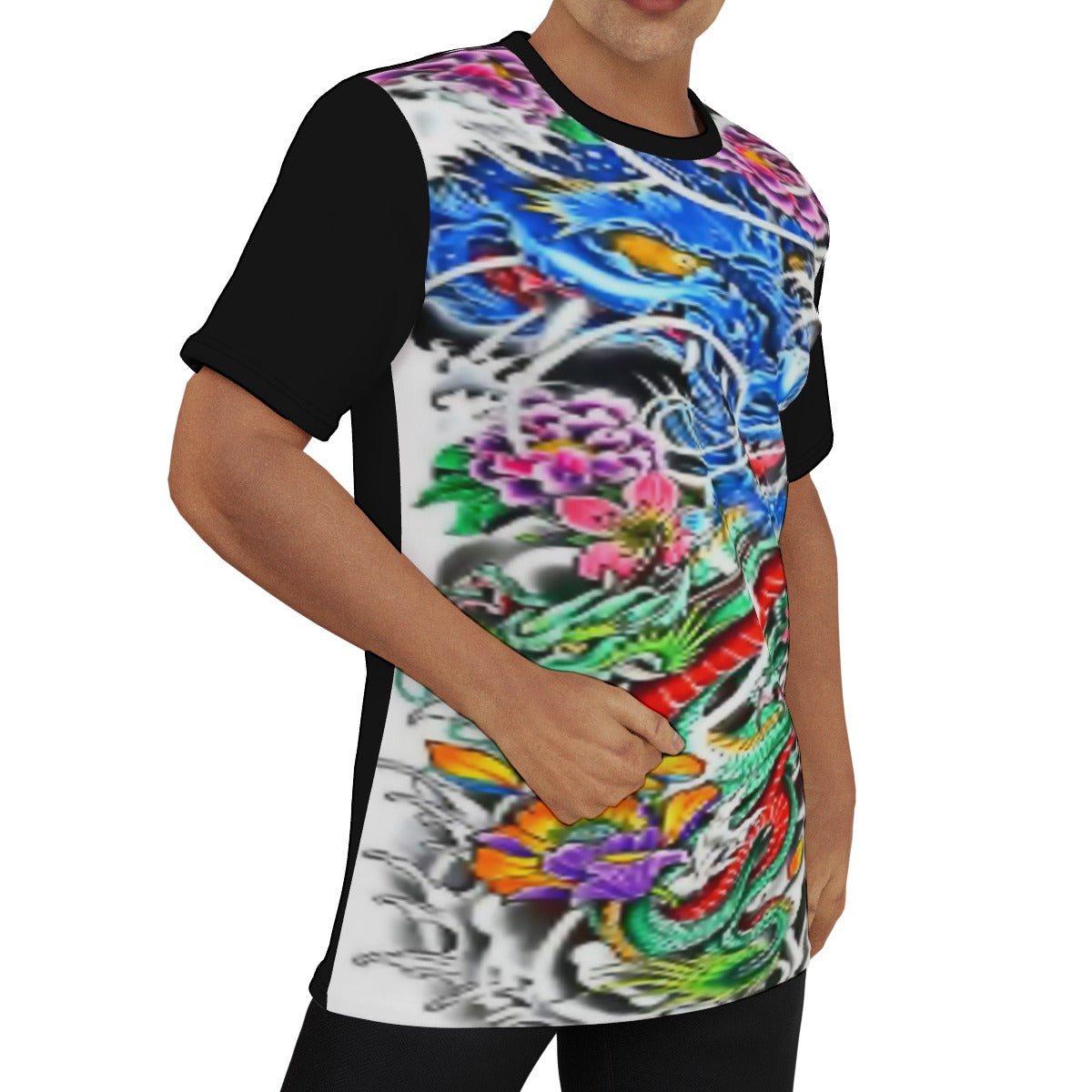 Men's Tattoo Style O-Neck T-Shirt