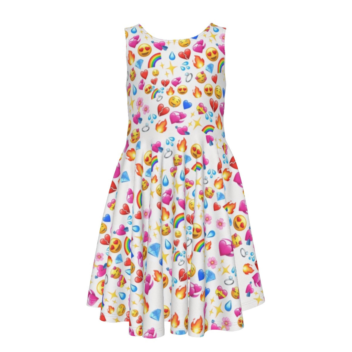 Heart Emoji Kid's Sleeveless Vest Dress