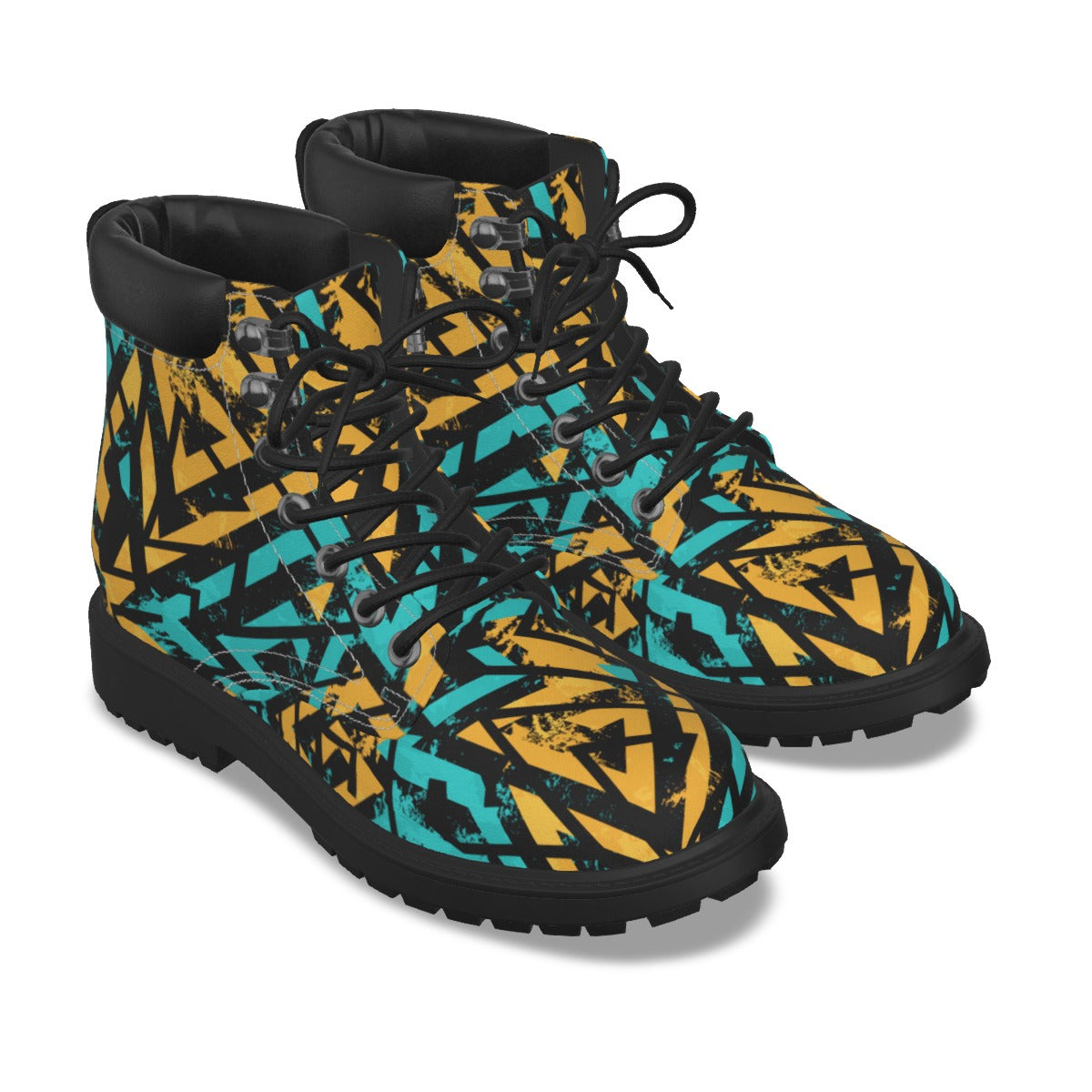 Graffiti Style Men's Short Boots