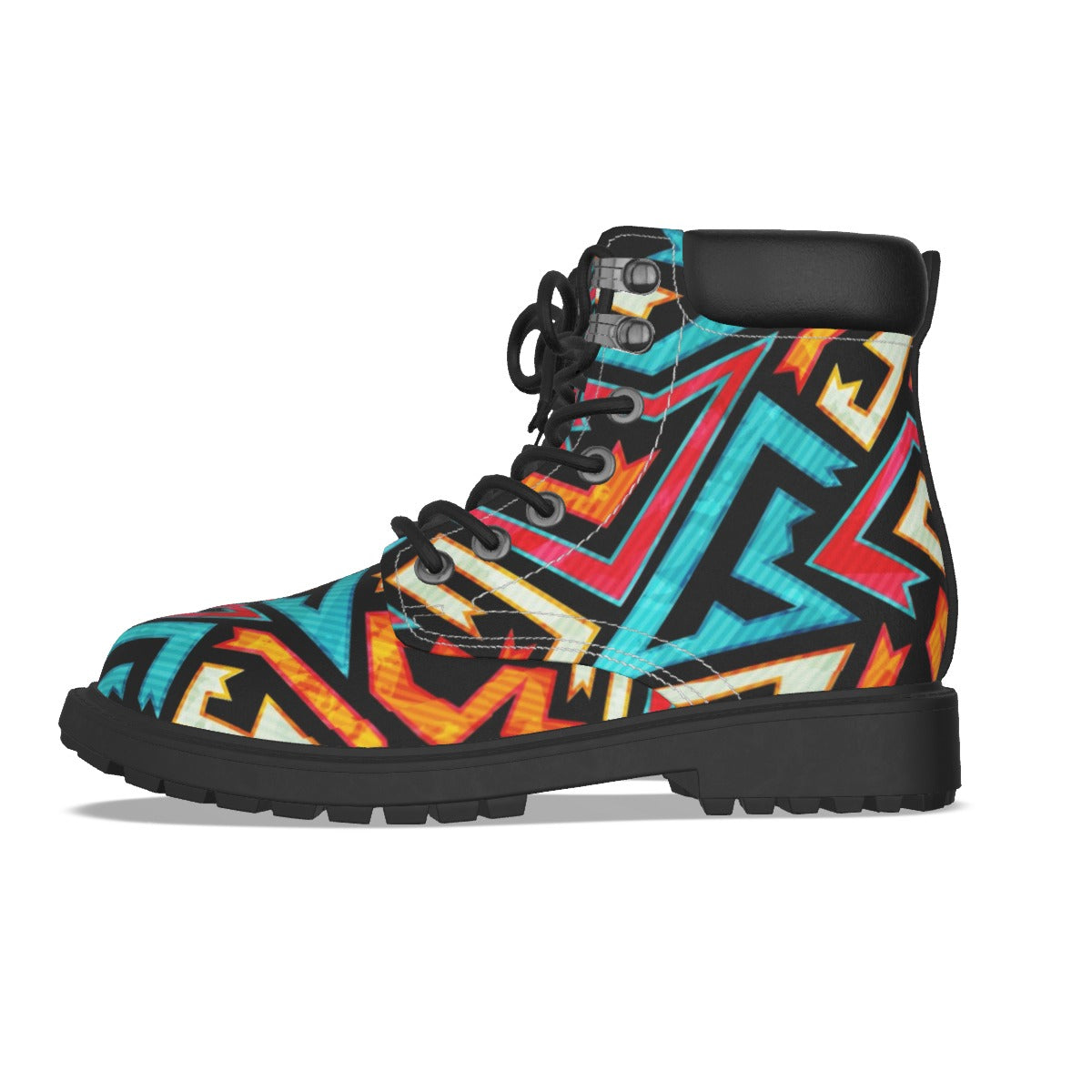 Graffiti Style Men's Short Boots