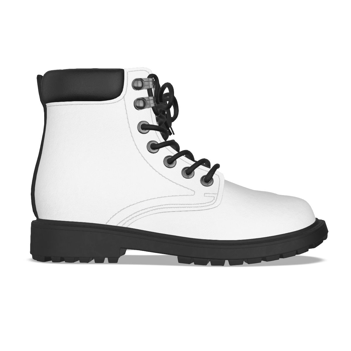 Krown Me King White and Black Men's Short Boots