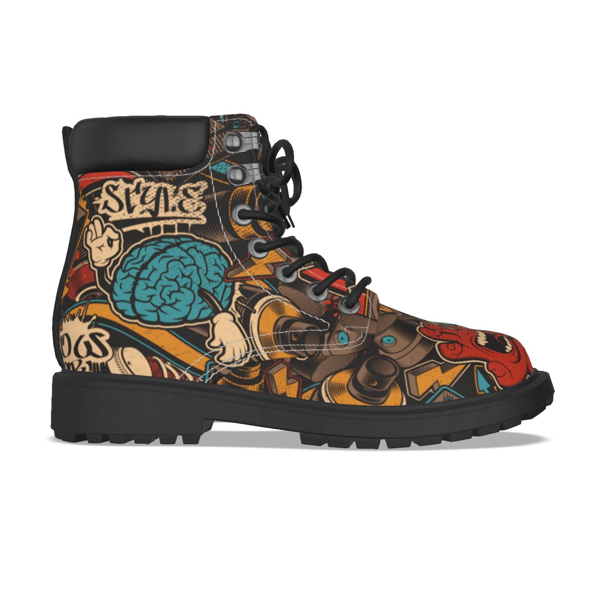 Graffiti Style Women's Short Boots