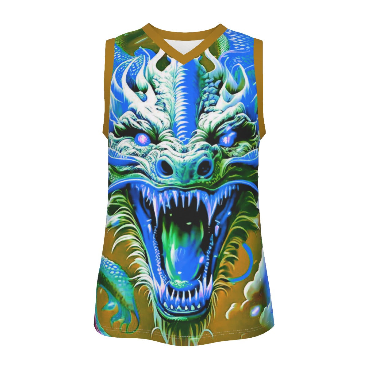 Men's Dragon V Neck Basketball Top