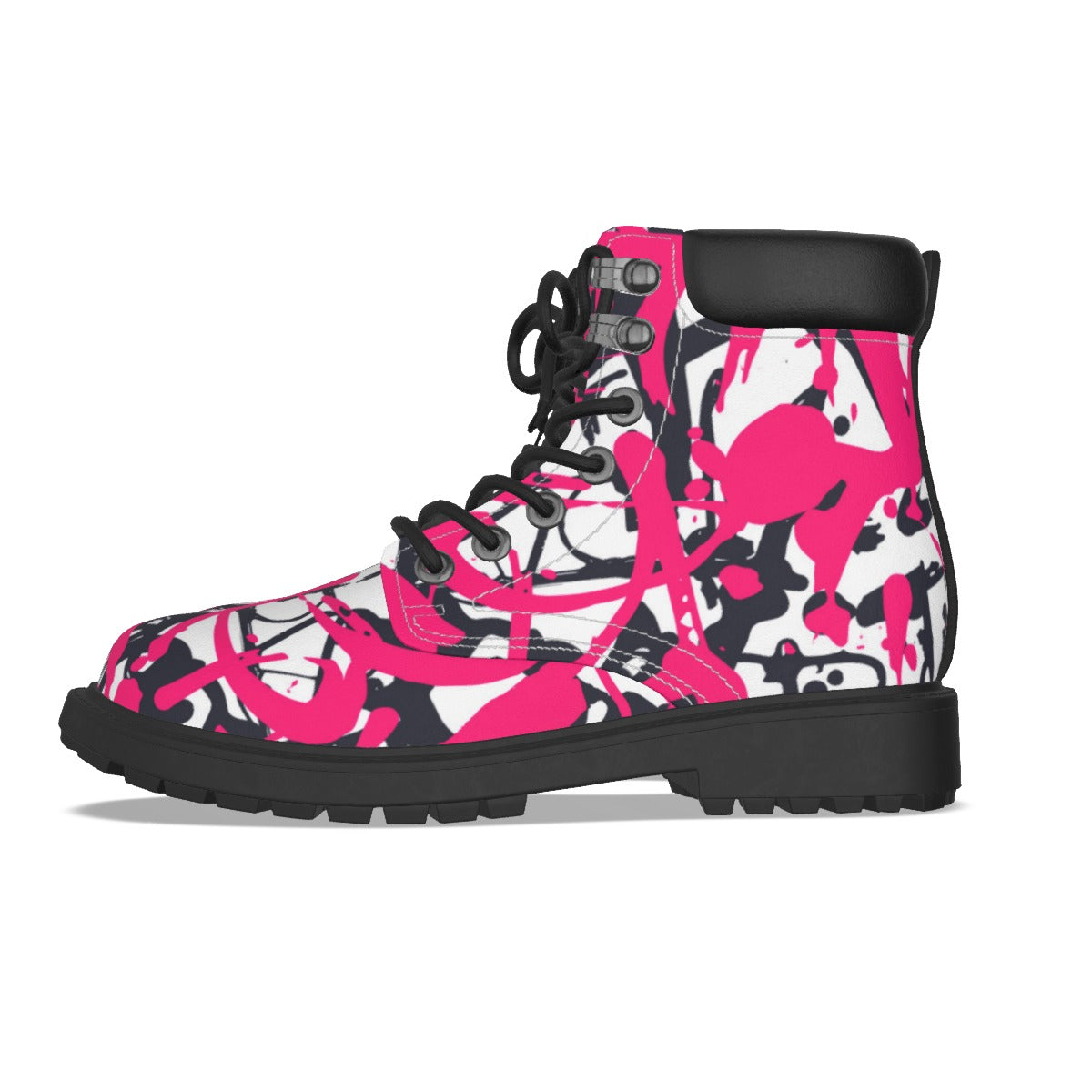 Graffiti Style Men's Short Boots