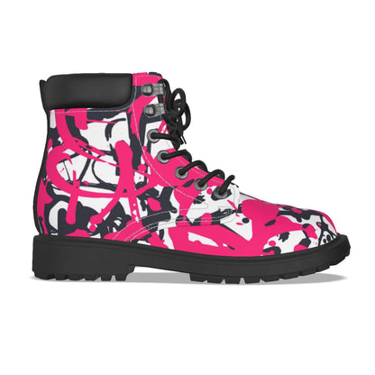 Graffiti Style Men's Short Boots