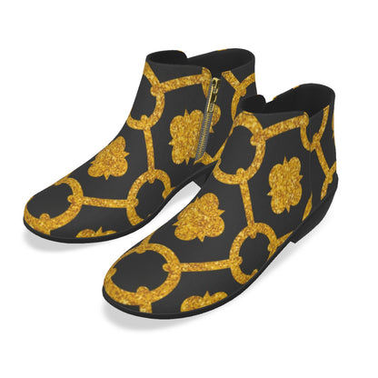 Black & Gold Royalty Made Men's Fashion Boots