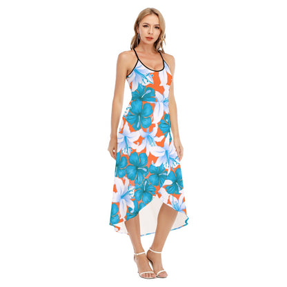 Tropical Hibiscus Flowers Cami Vest Top Dress