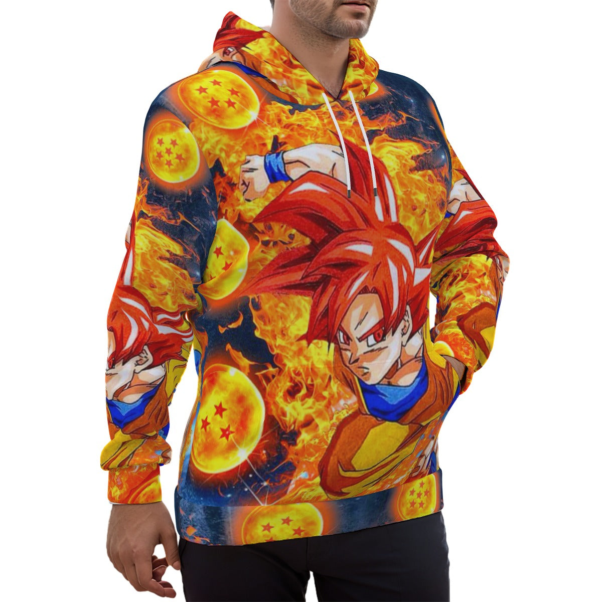 Goku With Dragon Balls Unisex Pullover Hoodie