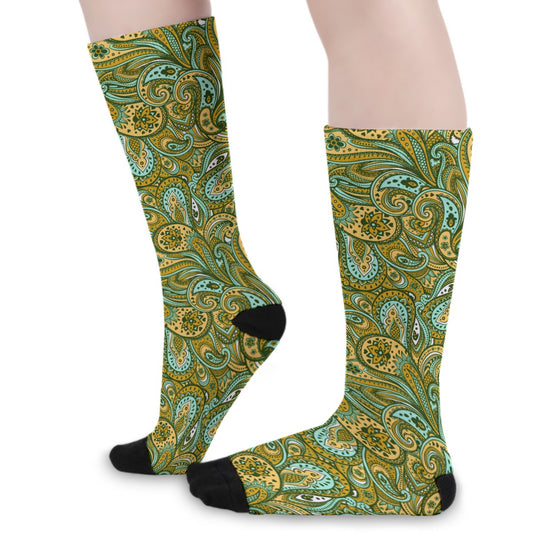 Colorful Paisley Long Socks