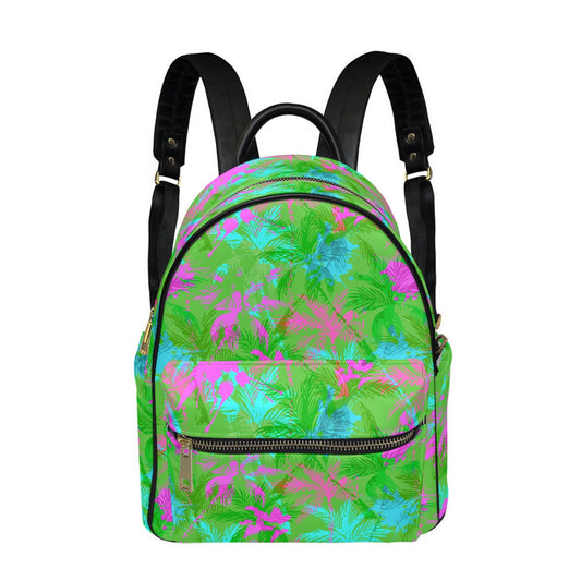 Abstract Colorful Palm Trees Small Size Backpack