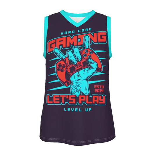 Hard Core Gaming Men's V Neck Basketball Top