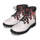 Drippy Red & White Women's Short Boots