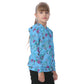 Butterflies and Roses Kid's Raglan Pullover Hoodie