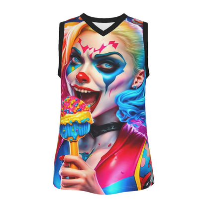 Men's Harley Quinn V Neck Basketball Top