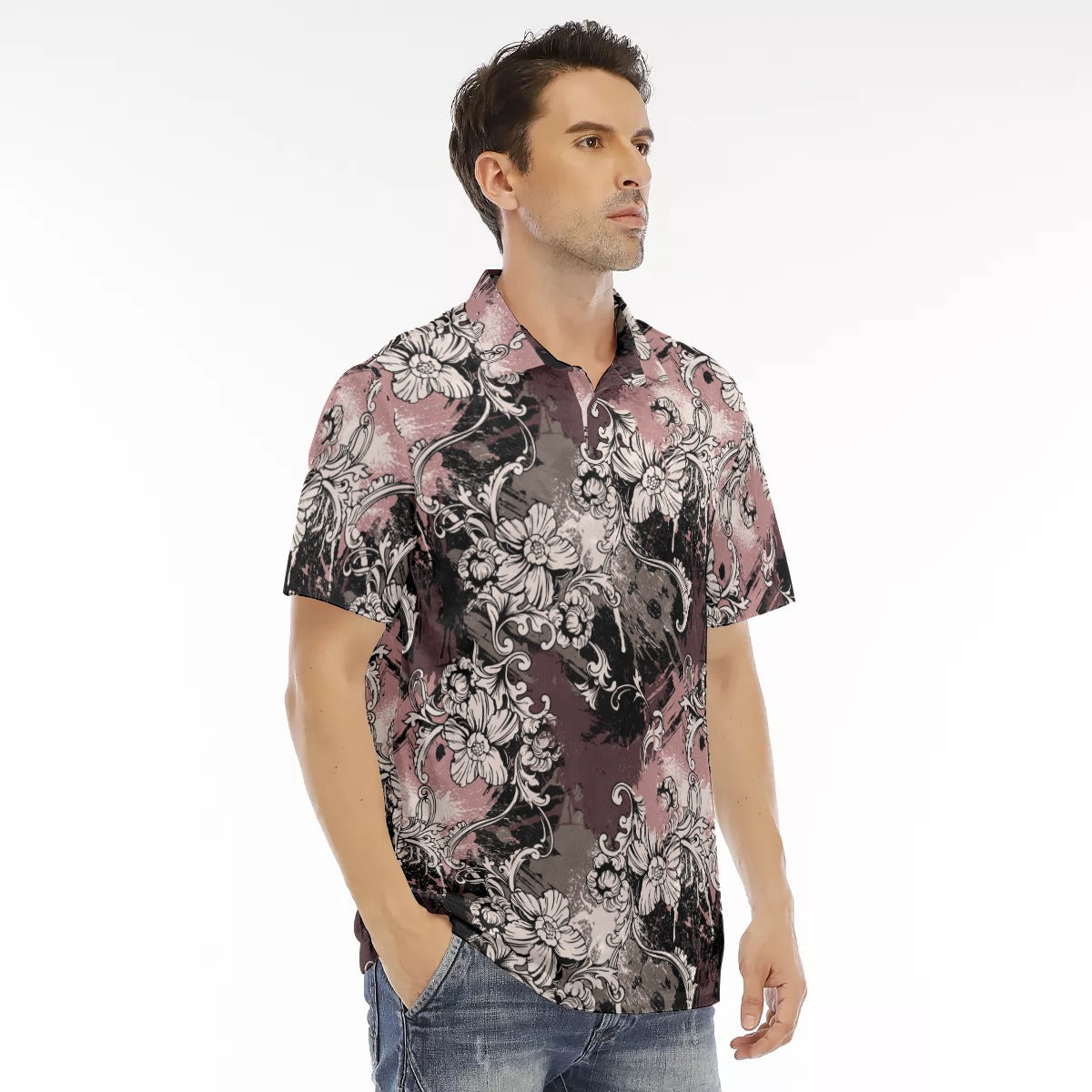 Cris'sai's Pretty Little Flowers Men's Polo Shirt