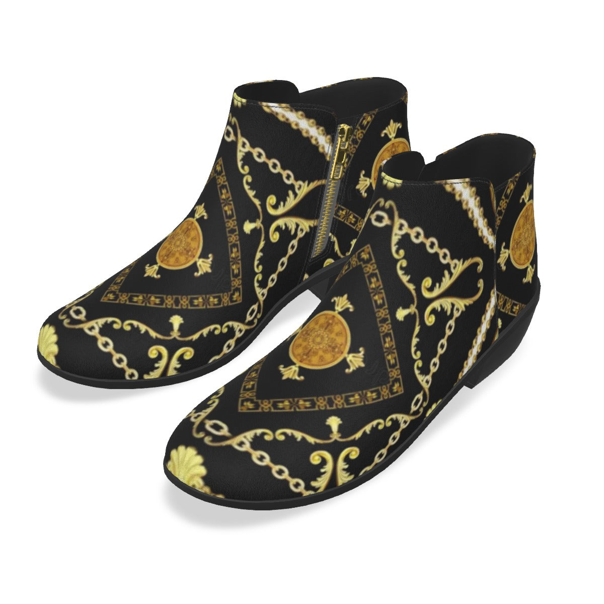 Black & Gold I am King Men's Fashion Boots