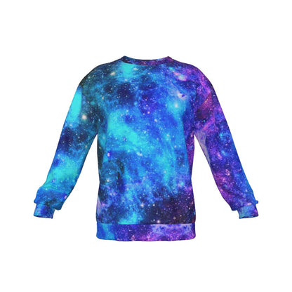 Men's Galaxy Drop Shoulder Round Neck Long-Sleeved Sweatshirt