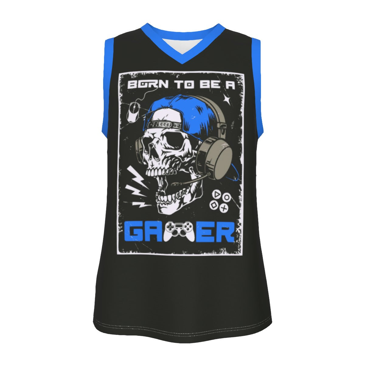 Born To Be A Gamer Men's V Neck Basketball Top