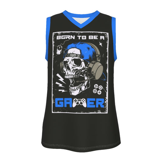 Born To Be A Gamer Men's V Neck Basketball Top