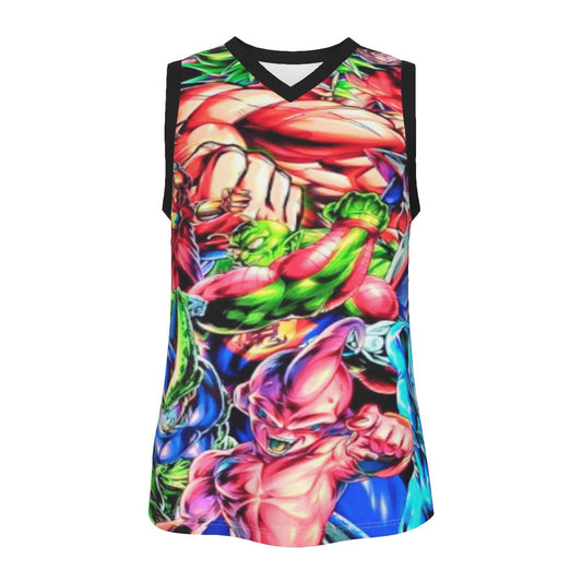 Dragon Ball Z Men's V Neck Basketball Top