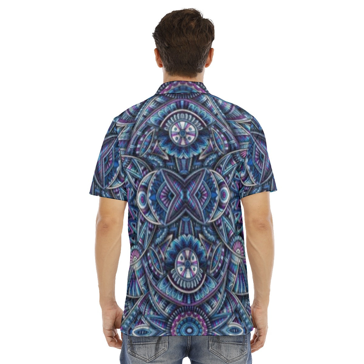 Abstract Ethnic Men's Polo Shirt | Velvet