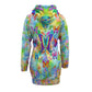 Women's Colorful Butterflies Pullover Hoodie With Raglan Sleeve