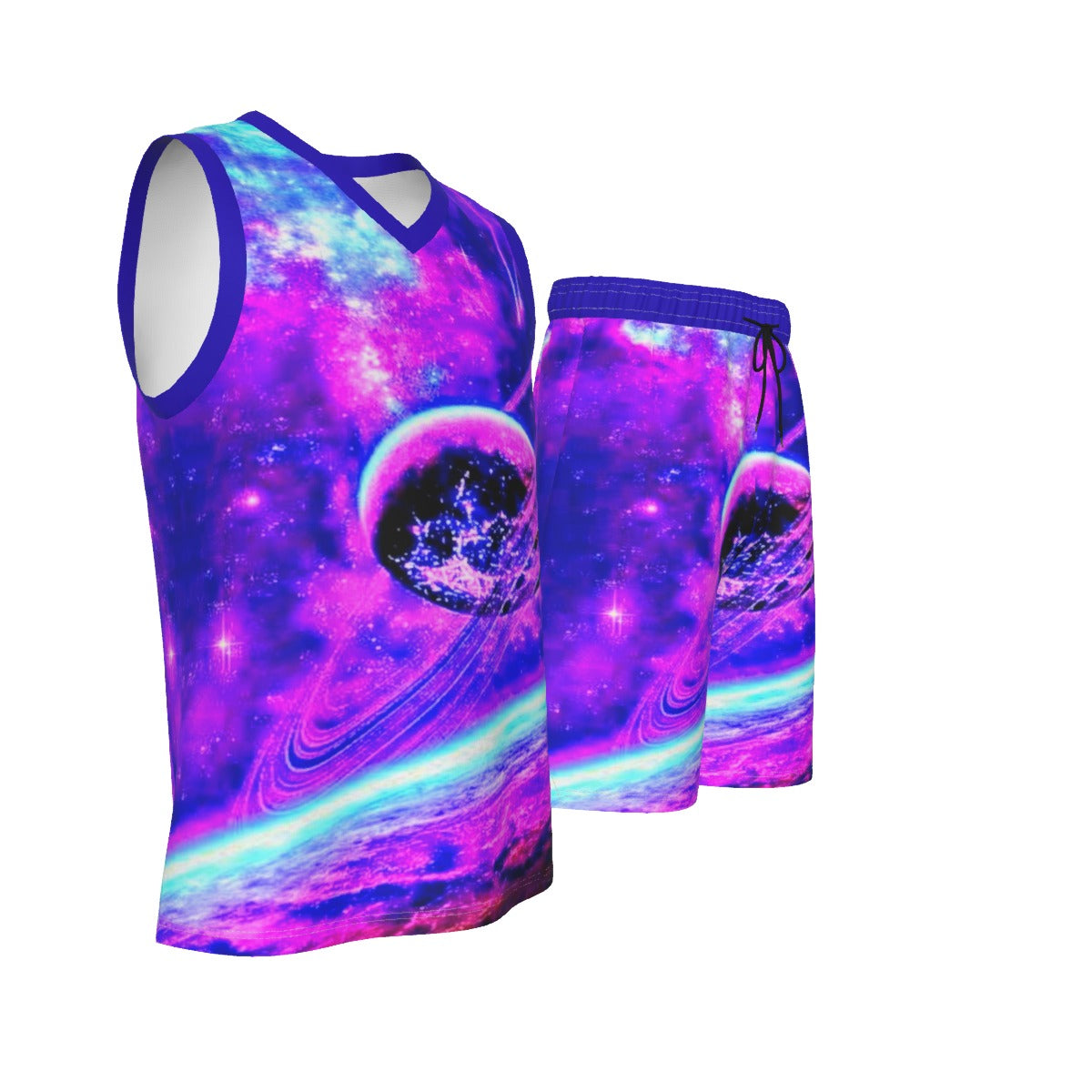 Outside Space Men's V Neck Basketball Suit