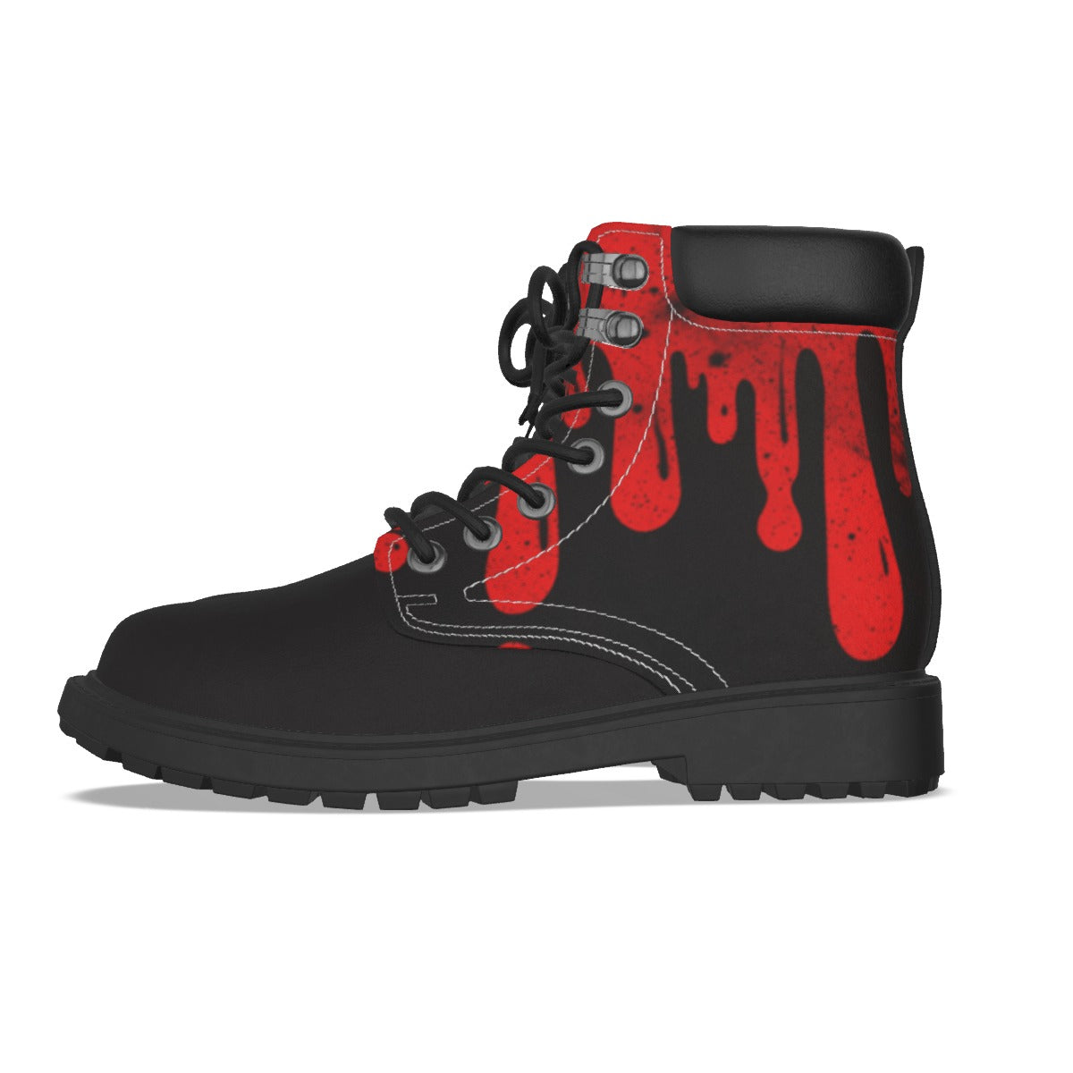 Drippy Red & Black Women's Short Boots