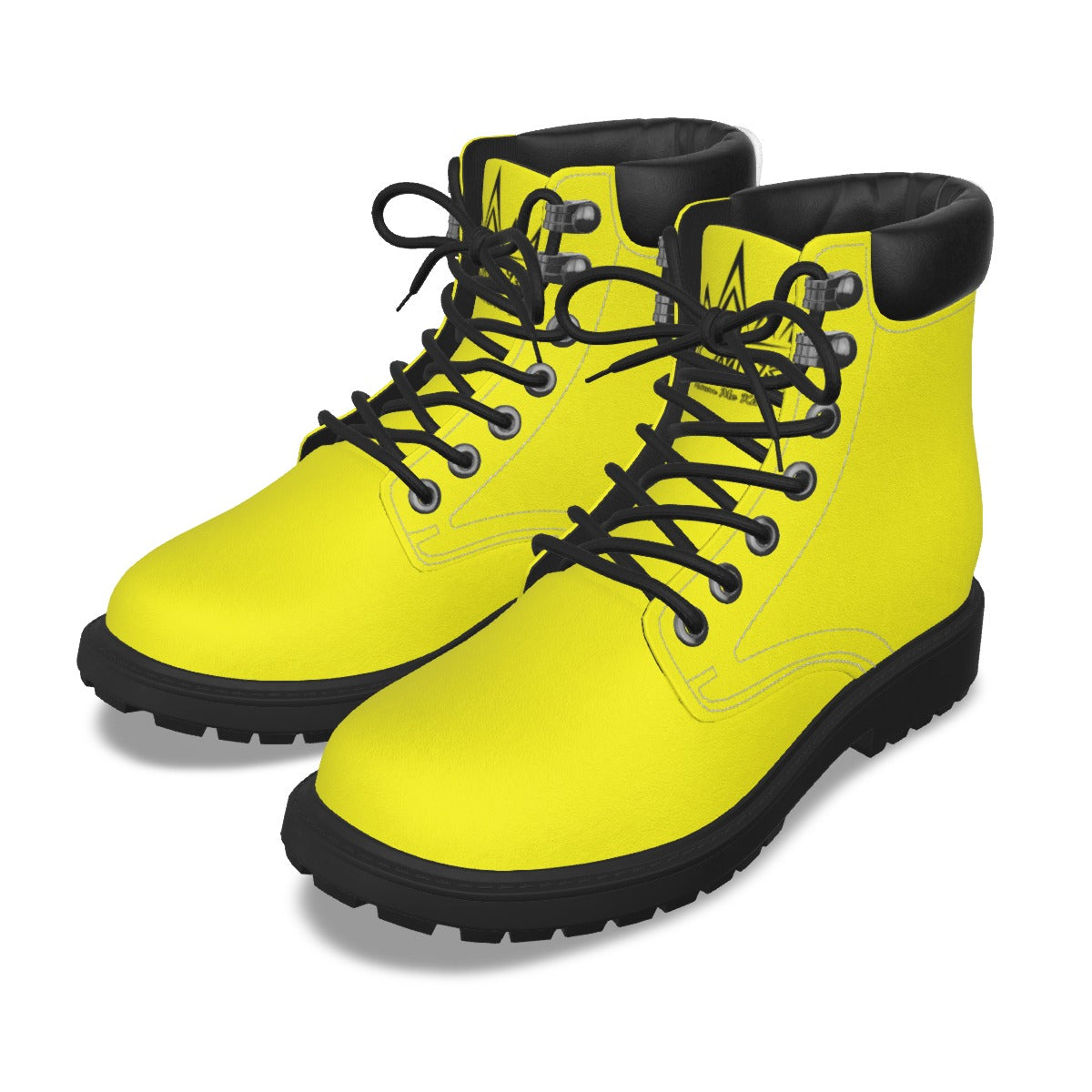 Krown Me King Yellow and Black Women's Short Boots