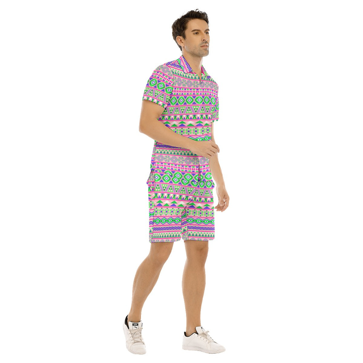 Men's Ethnic Tribal Short Sleeve Shirt Sets