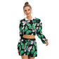 Teal & White Butterflies Women's Micro Fleece Hoodie And Shorts Set