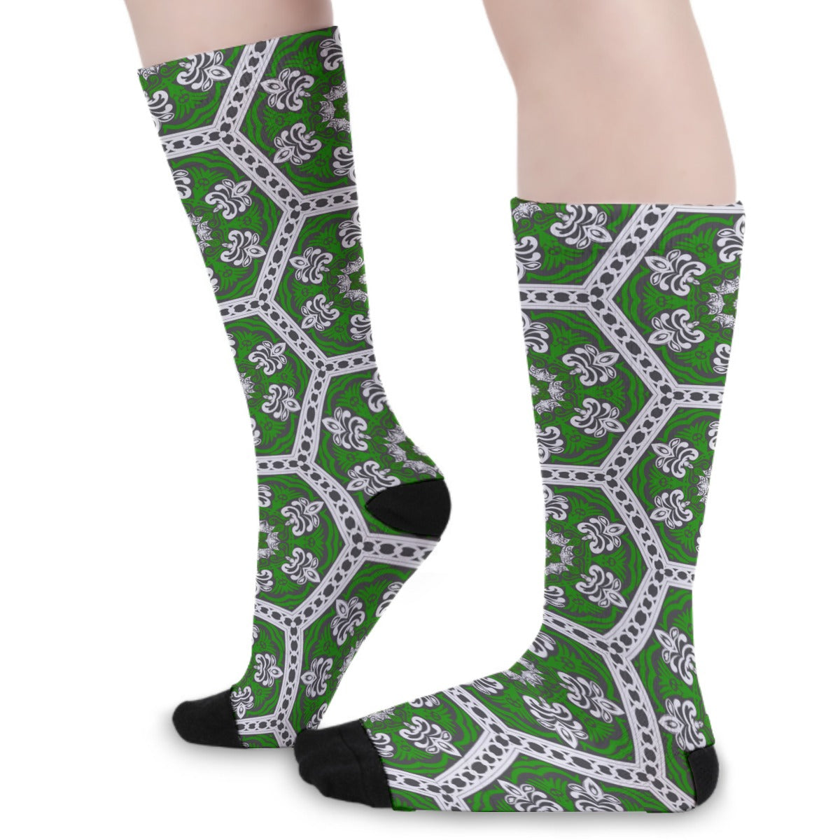 Green Ventage Style Long Socks