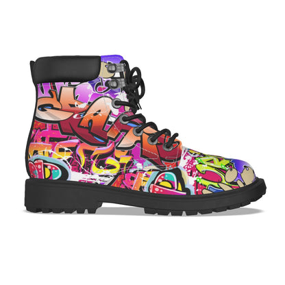 Graffiti Style Men's Short Boots